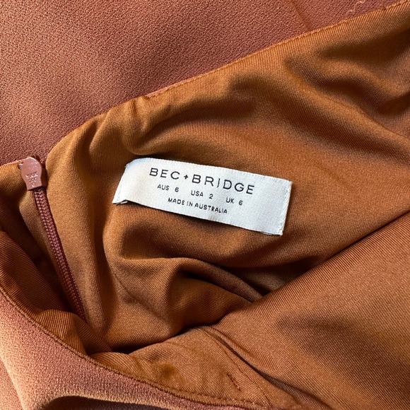 BEC + BRIDGE Ella Midi Dress in Terracotta - Picture 6 of 7